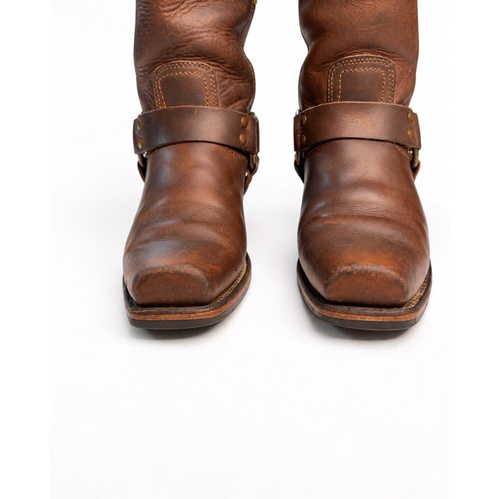 FRYE Harness 12R Brown Leather Moto Boots Women's Size 7.5 B Style 77300 - Picture 5 of 10